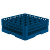 Full-size 25-compartment Traex® glass rack with two extenders in royal blue