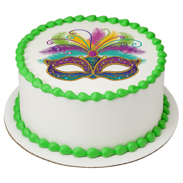 Mardi Gras Mask PhotoCake® Edible Image®