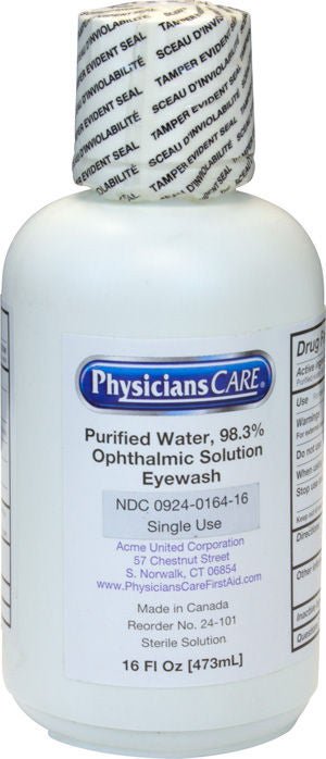 Connecticut Clean Room EYE WASH, REFILL BOTTLE 160Z