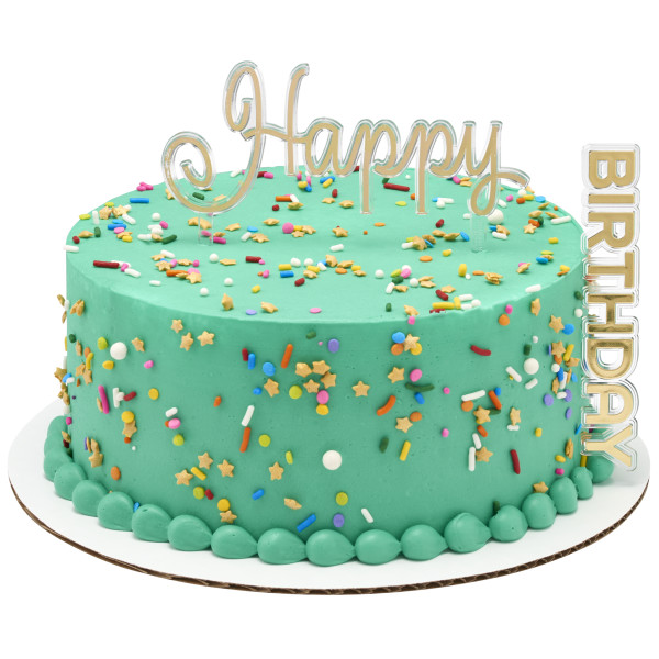 Happy Birthday Gold Vertical Layon