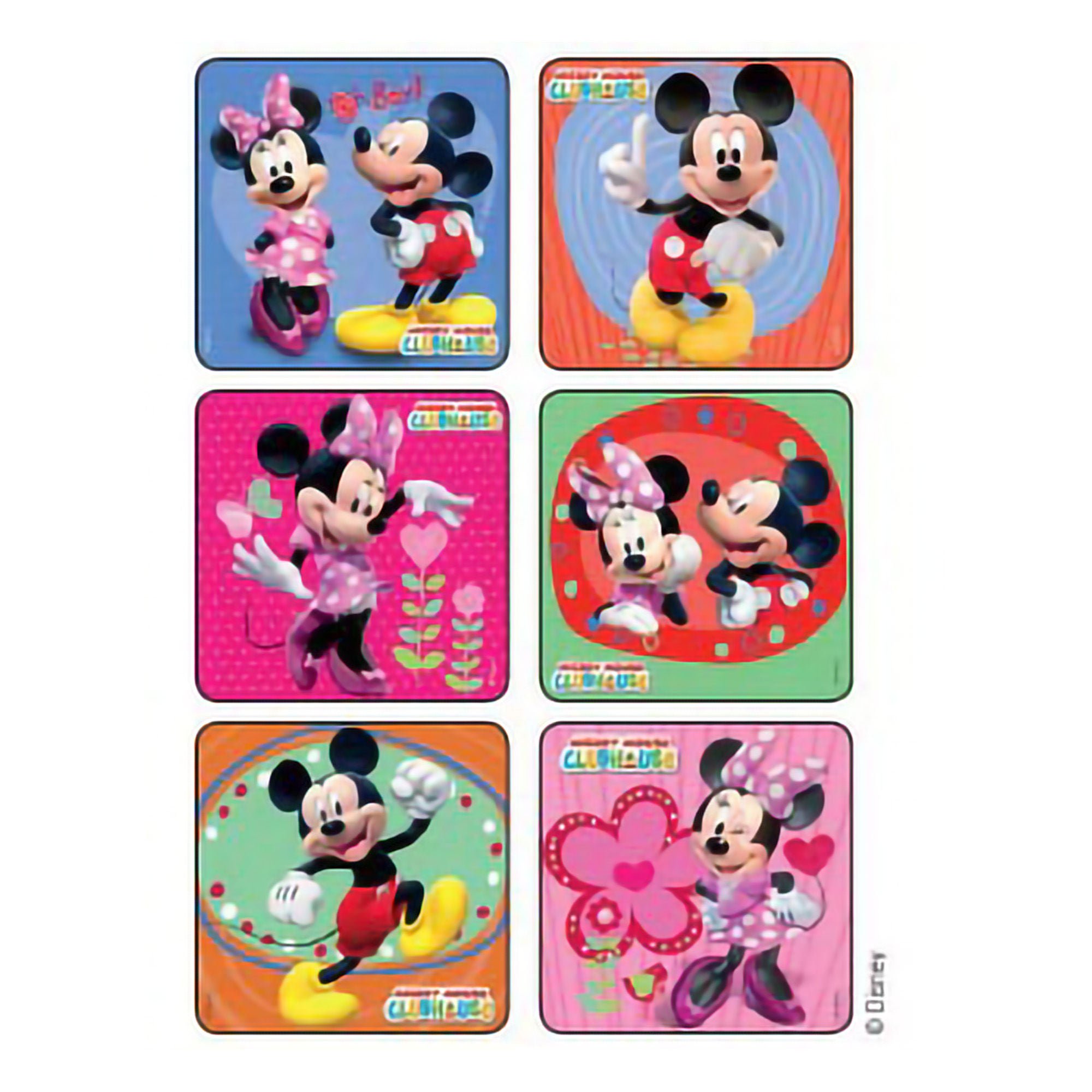 Sticker Disney® 75 per Roll Mickey and Minnie Mouse Glitter 2-1/2 X 2-1/2 Inch