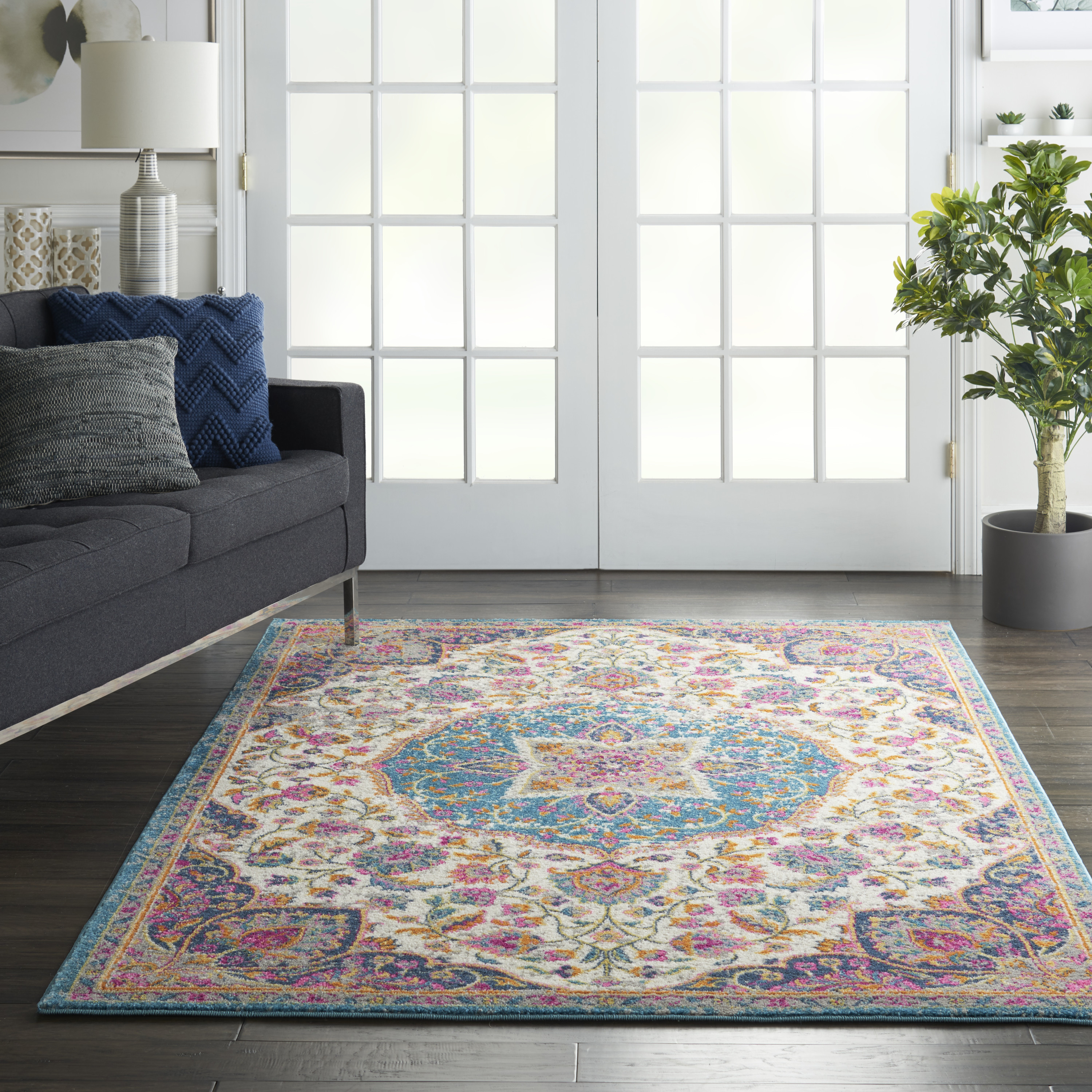 Nourison Passion 3'9" x 5'9" Ivory Multicolor Transitional Indoor Rug