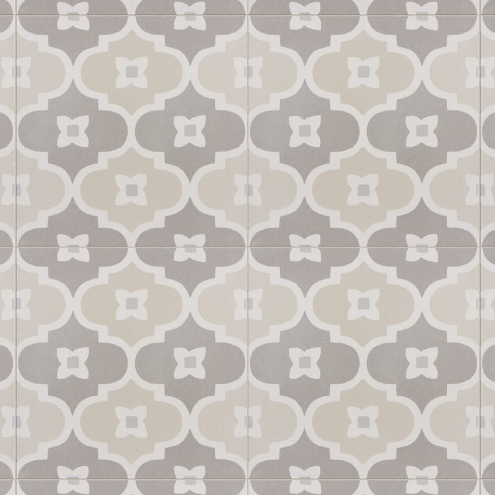 Caprice Pastel Bowtie 7-7/8 in. x 7-7/8 in. Porcelain Floor and Wall Tile