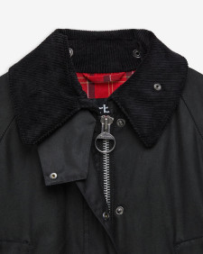 Women's Bedale Waxed Jacket Black/Cardinal