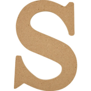 MDF Letter, S, 5 Inch