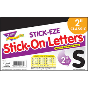 Black 2" STICK-EZE&reg; Stick-On Letters