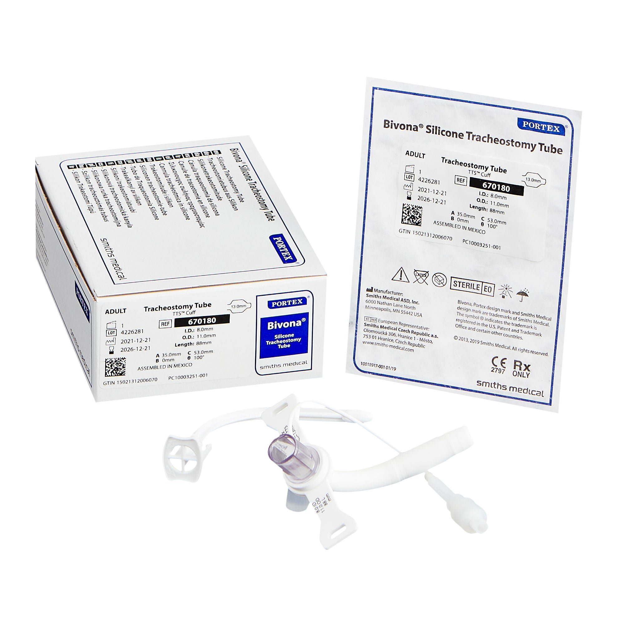 Bivona® TTS™ Tracheostomy Tube, Size 8