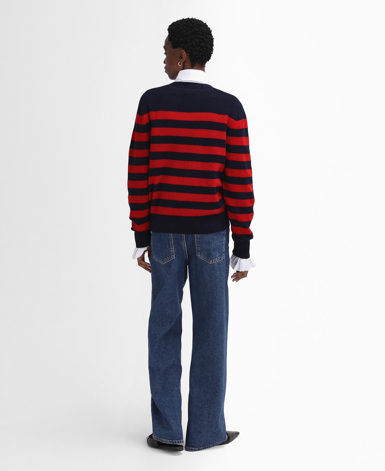 Barbour The Edit by Alexa Dominic Striped Crew Neck Jumper image number 2