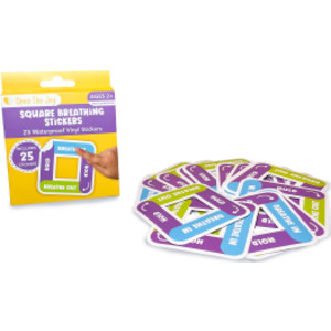 Square Breathing Sticker Class Pack, 25 Stickers