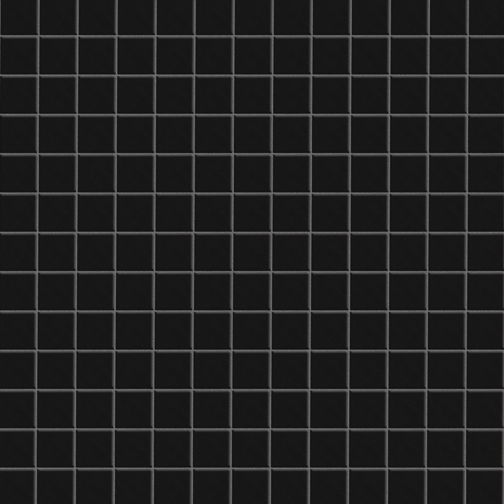 Sample – Metro 1″ Square Matte Black Porcelain Mosaic Tile