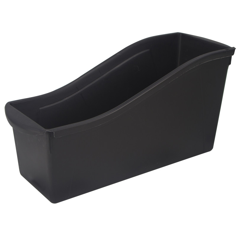 Large Book Bin, 7"H x 14.3"D x 5.3"W, Black, 1 Count