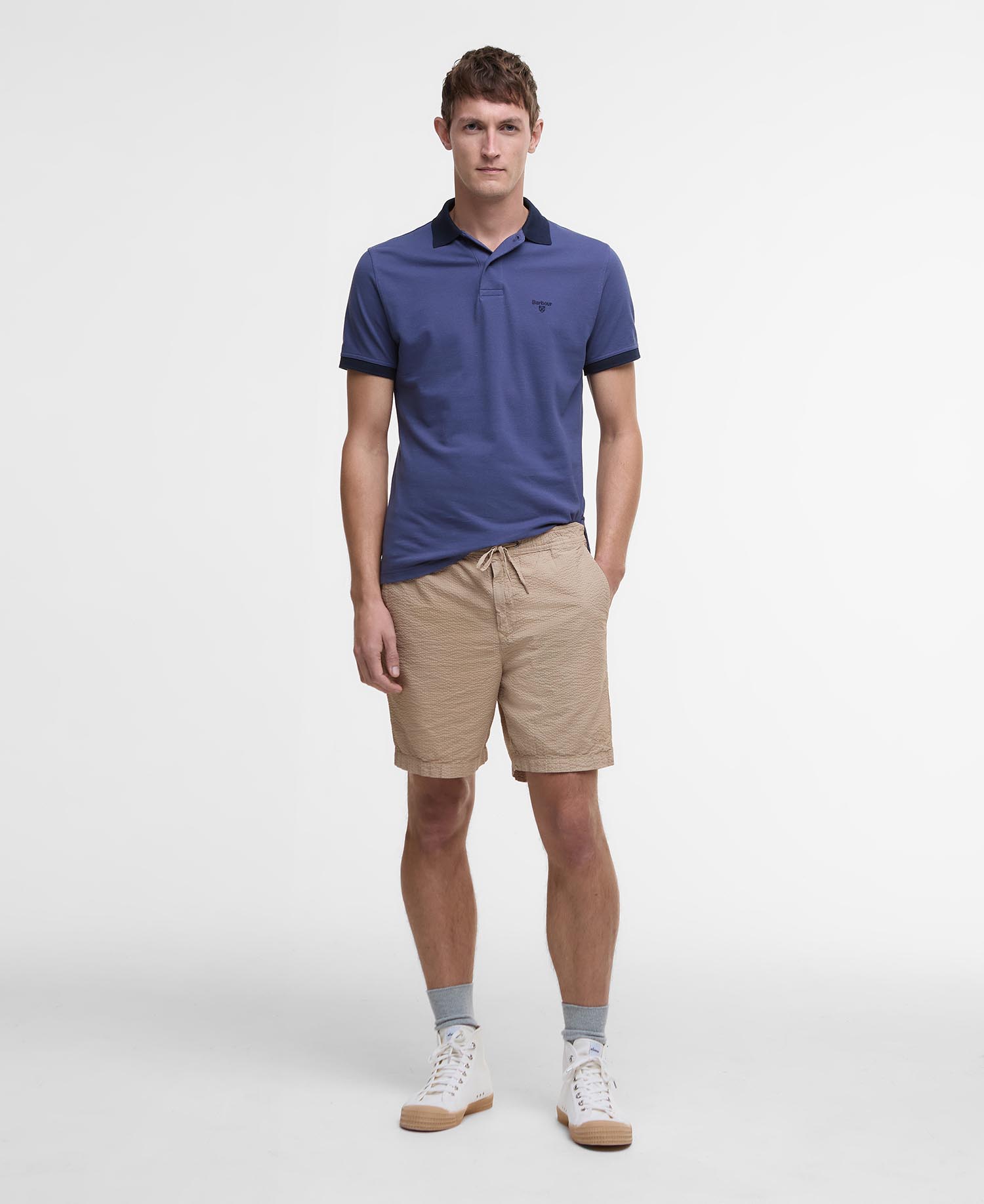Seersucker Relaxed Shorts image number 0