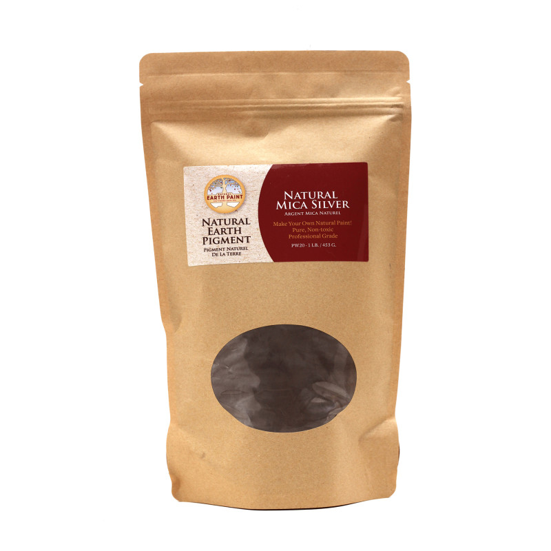 Earth & Mineral Pigments, Natural Mica Silver, 1 lb