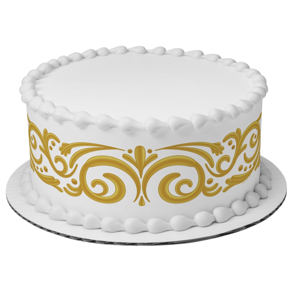 Image Cake Gold Filigree