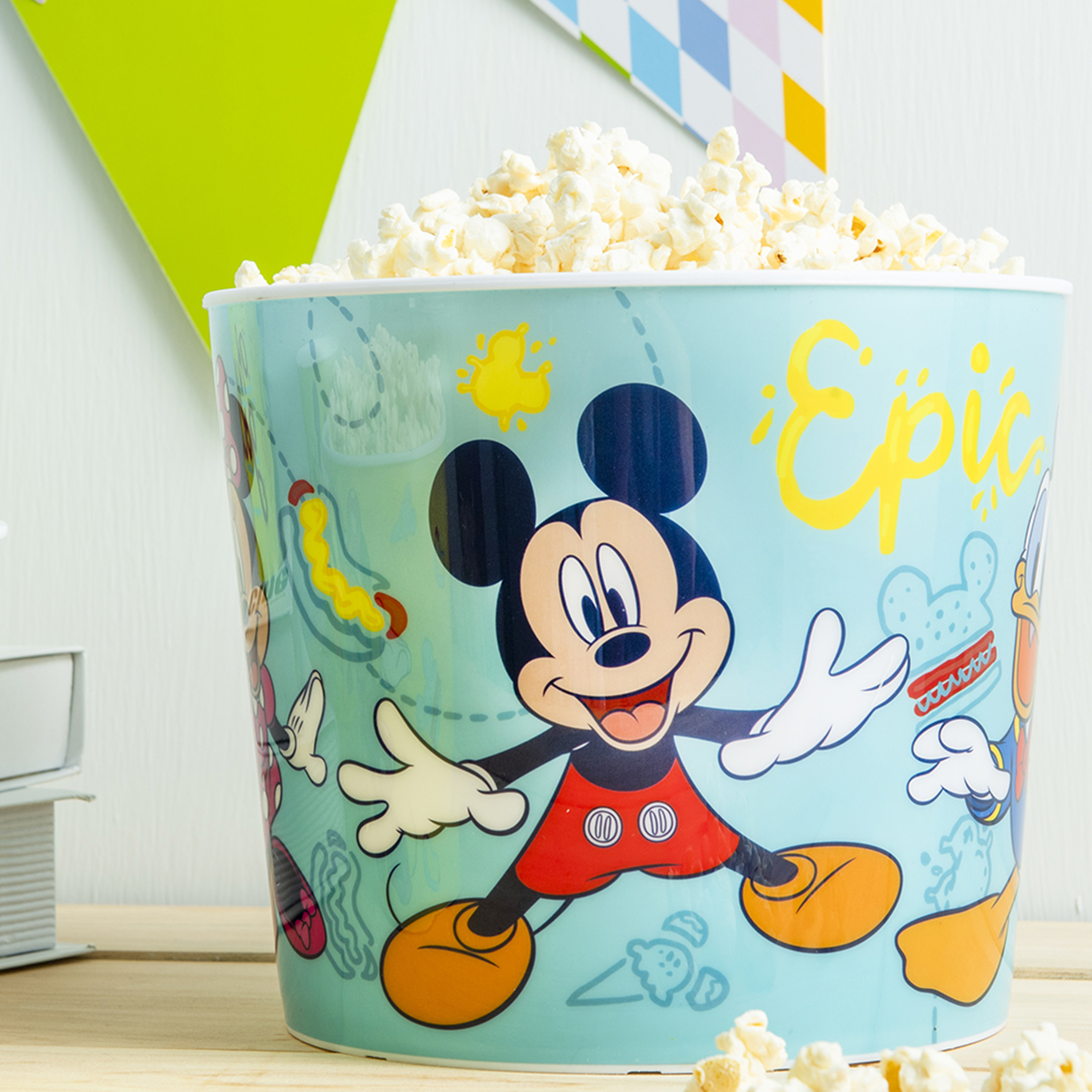 Disney Plastic Popcorn Container and Bowls, Mickey Mouse and Minnie Mouse, 5-piece set slideshow image 5 Disney Plastic Popcorn Container and Bowls, Mickey Mouse and Minnie Mouse, 5-piece set slideshow image 5