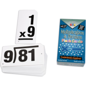 Double-Value Vertical Flash Cards - Multiplication & Division Set - Set of 81
