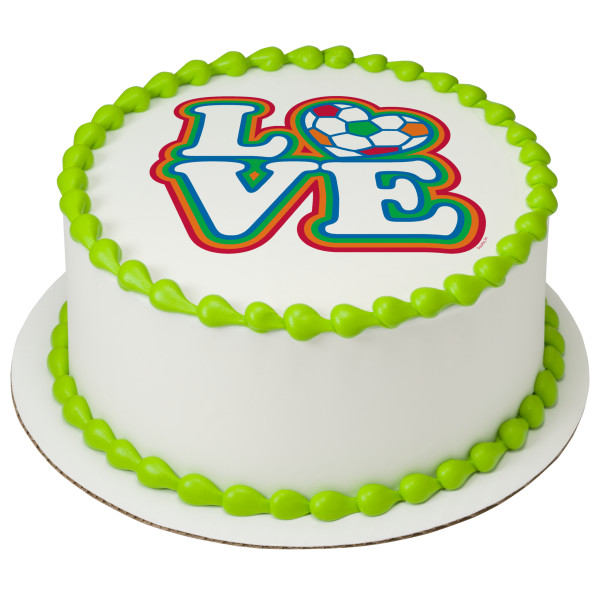 Soccer Love PhotoCake® Edible Image®