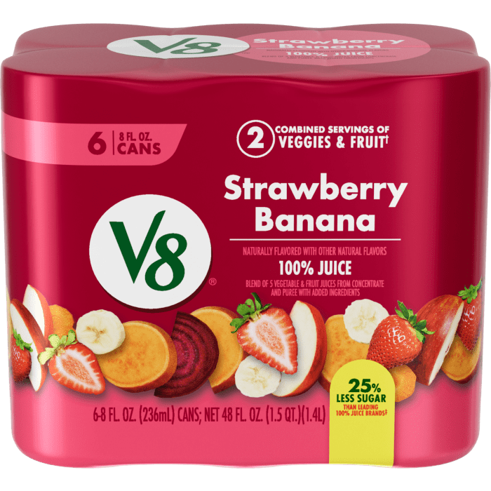Strawberry Banana 100% Fruit and Vegetable Juice