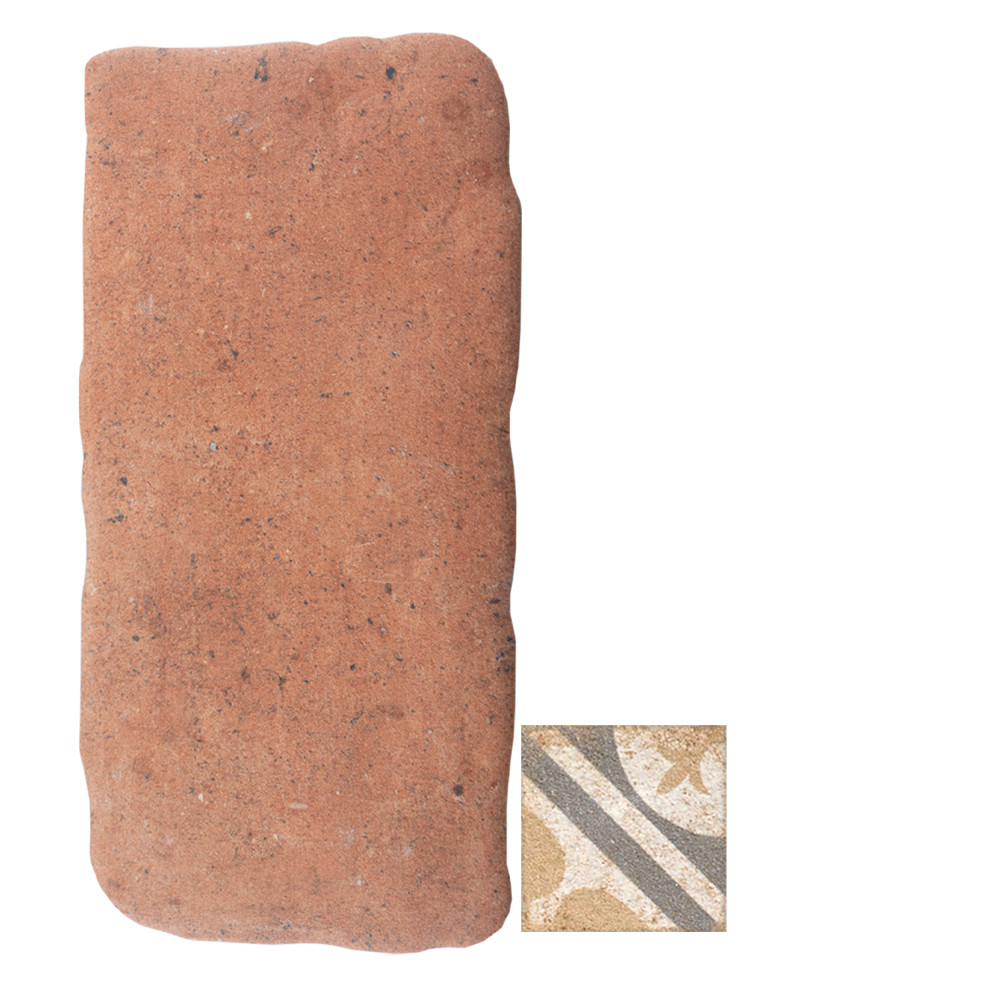 Benisa Panier Cotto with Paladio Taco 6-1/2 in. x 8-7/8 in. Porcelain Floor and Wall Tile