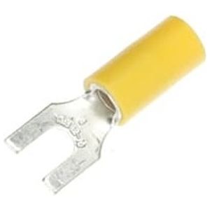 Sta-Kon® Vinyl-Insulated Fork Terminals, 12-10 AWG, #8, Yellow