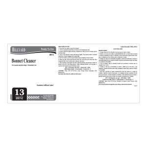 Label RTU Ars 813 Bonnet Cleaner