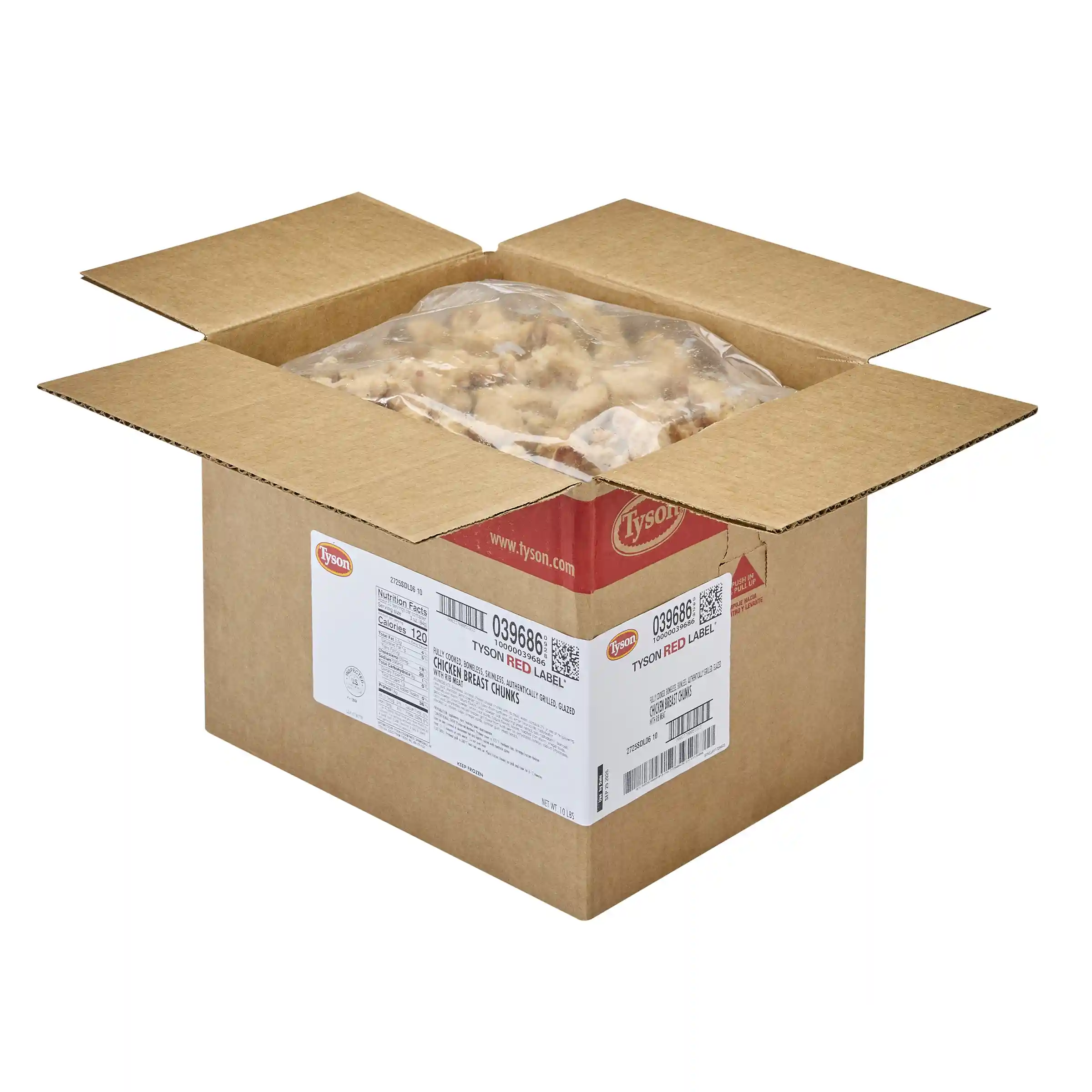 Tyson Red Label® Fully Cooked Unbreaded Authentically Grilled Chicken Breast Chunks_image_4