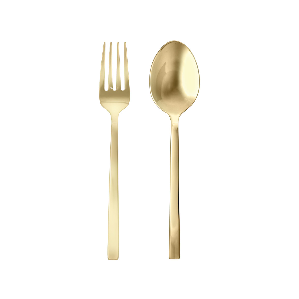 Arezzo Flatware, Brushed Gold, 2-Piece Serving Set