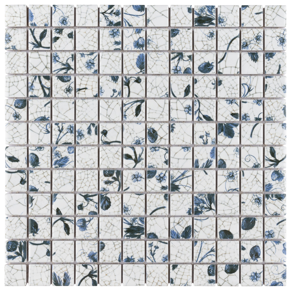 Sample – Strawberry Fields Porcelain Mosaic Tile