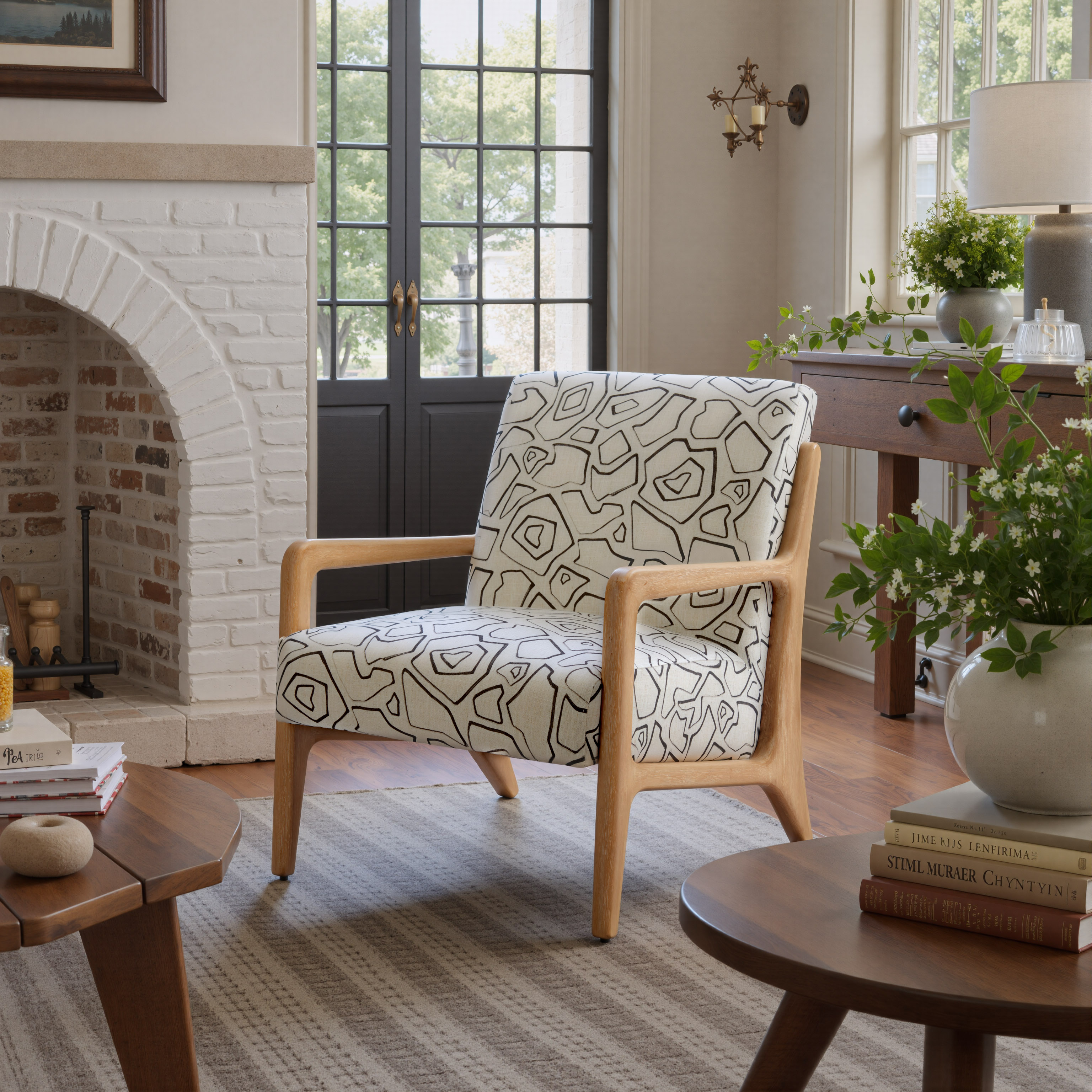 Runa Accent Chair Beige & Natural product image