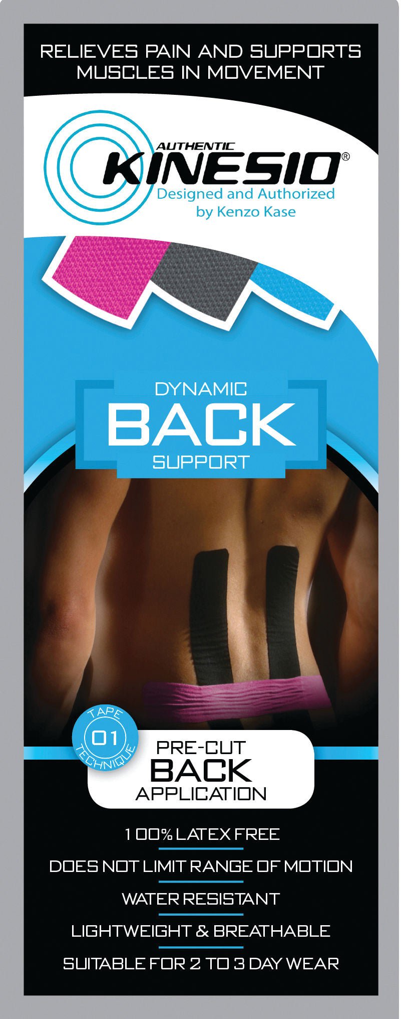 Kinesio® Pre-Cut Kinesiology Tape