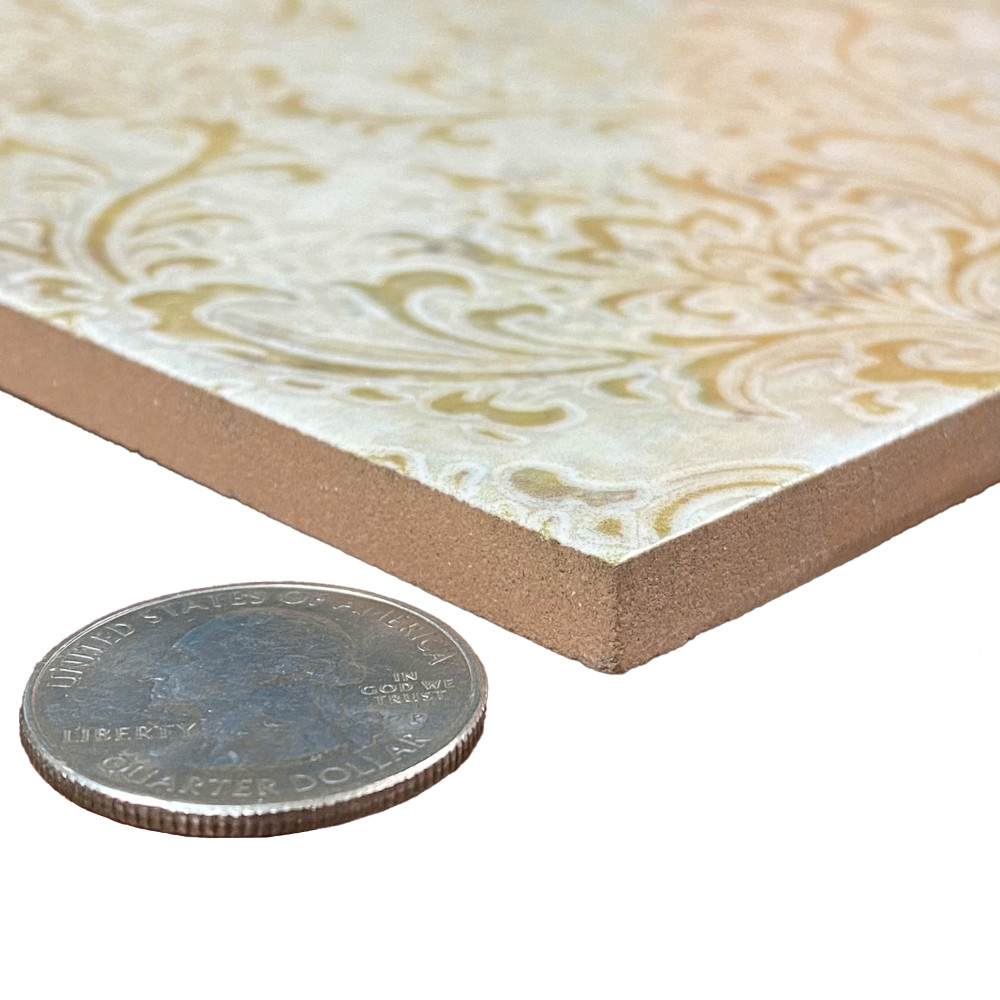 Milano Decor Daman Beige 7-7/8 in. x 7-7/8 in. Ceramic Wall Tile