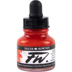 FW Acrylic Ink, Flame Red, 29.5ml, 1 Count