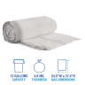 Boardwalk,  LLDPE Liner, 13 gal Capacity, 24.5 in Wide, 27.4 in High, 0.8 Mils Thick, White