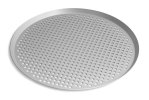 13-inch extra-perforated press-cut pizza pan with Clear Coat anodized finish