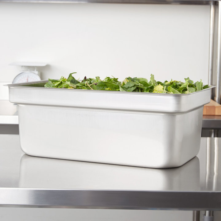 Full-size 8-inch-deep Super Pan® stainless steel steam table pan with offset shoulder design