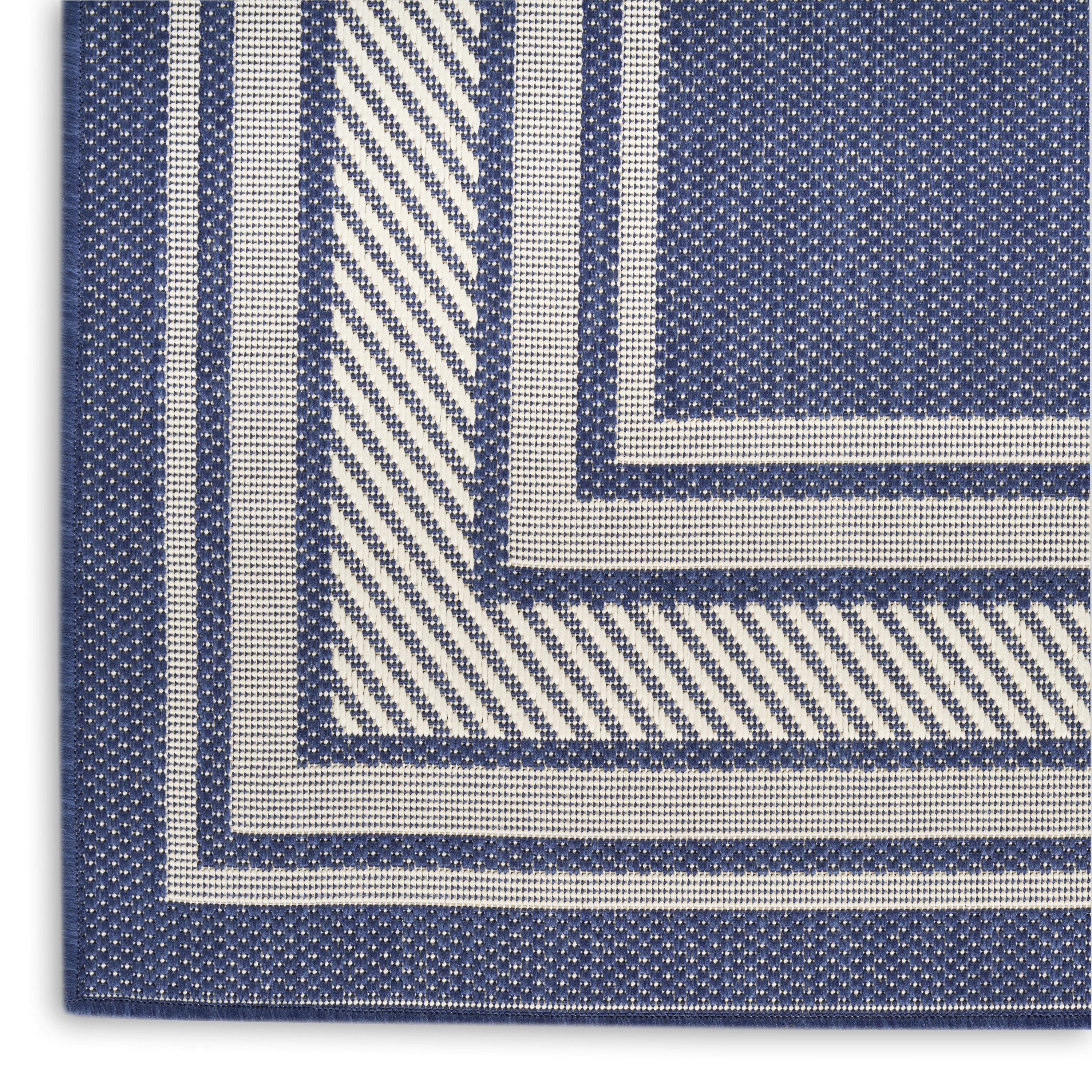 Nourison Horizon Indoor/Outdoor 9' x 12' Navy Modern Rug
