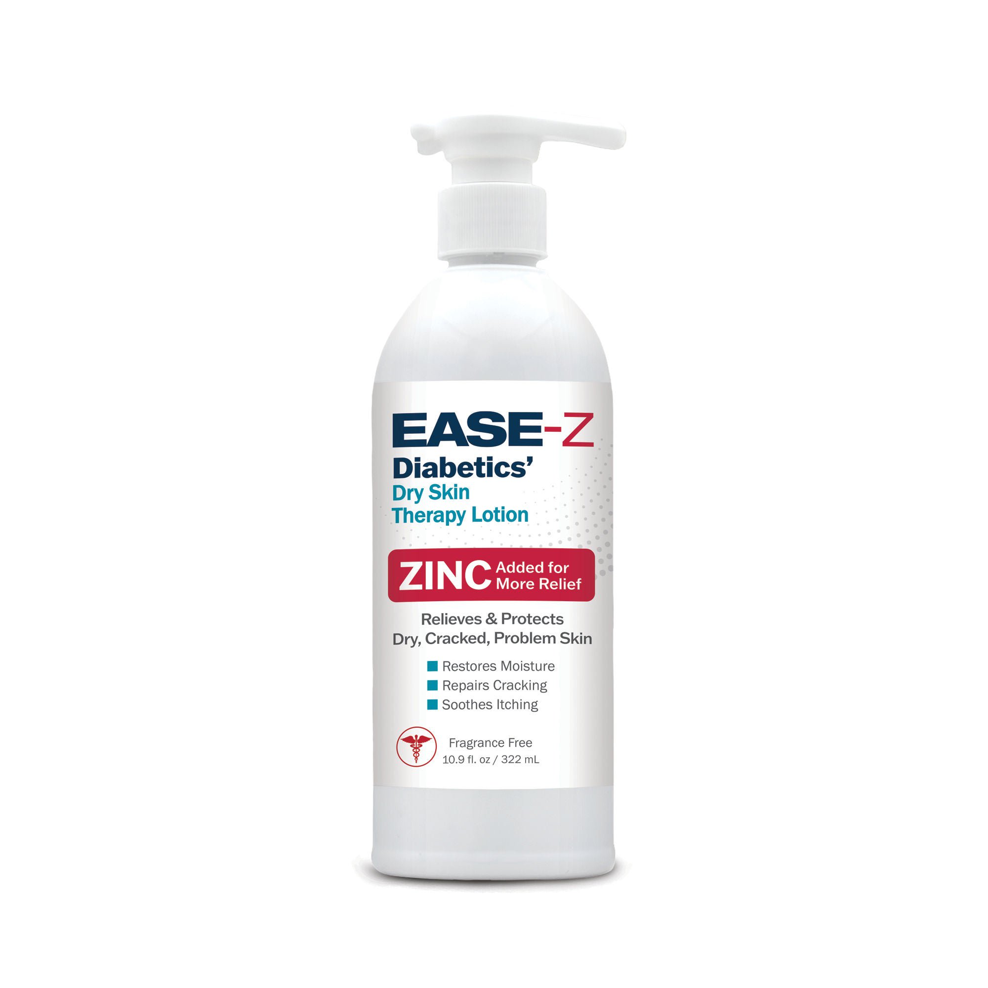 EASE-Z Diabetics' Dry Skin Therapy Foot Cream, Scented, 10.9-ounce Pump Bottle