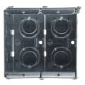 Steel City® Masonry Box Gangable Steel 3-1/2 in. D 2-Gang (16) 1/2+3/4 in. E Side KO (4) 1/2+3/4 in. E Bottom KO