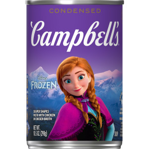 Campbell’s® Condensed Kids Soup, Disney® Frozen Souper Shapes Pasta With Chicken in Chicken Broth, 10.5 oz Can (12 Pack)