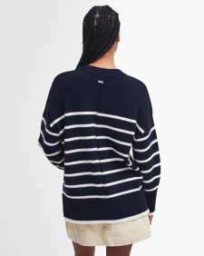 Belmore Striped Crew Neck Jumper Classic Navy