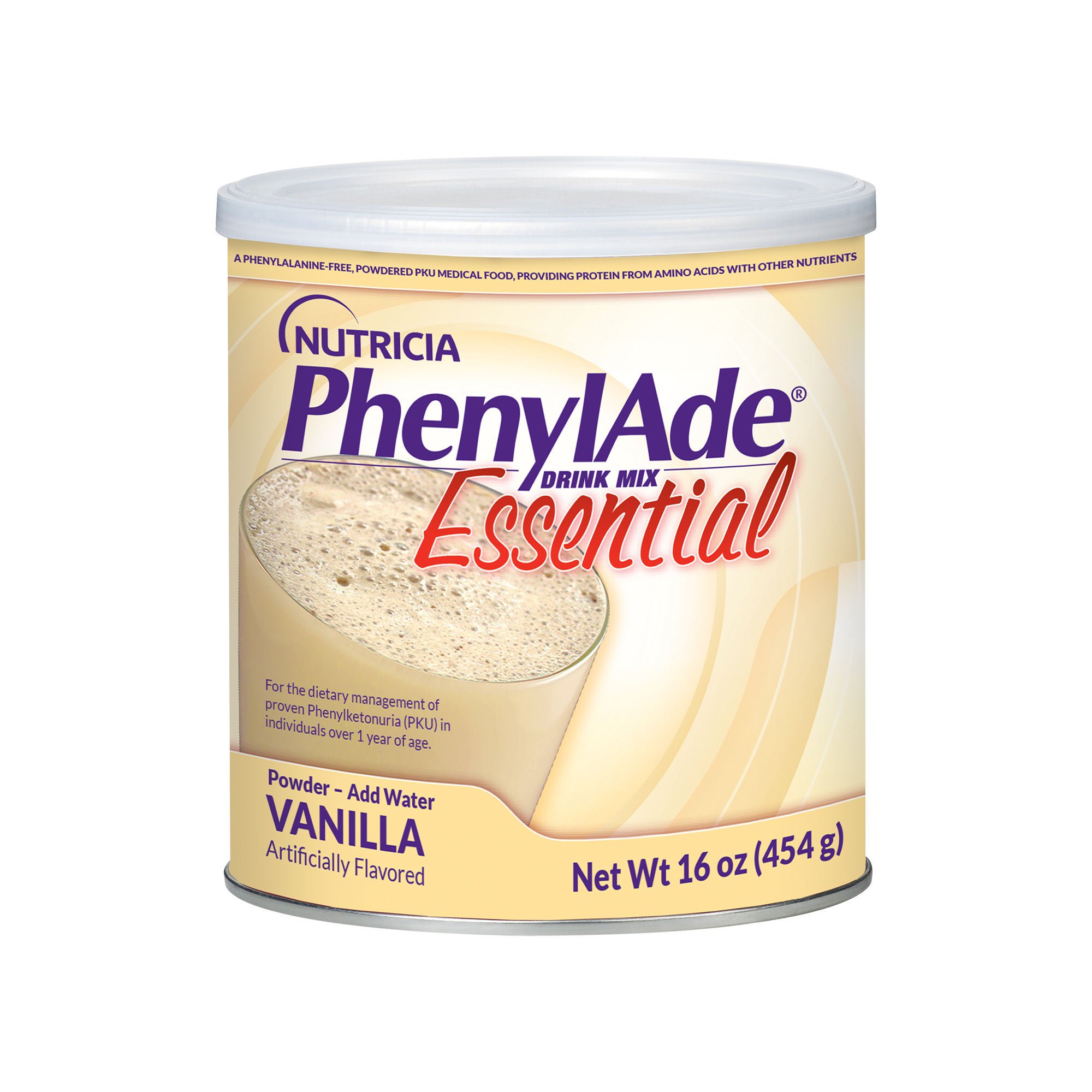 Oral Supplement PhenylAde®60 Vanilla Flavor Powder 16 oz. / 454 Gram Canister