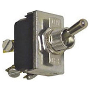 Bat Handle Type DPDT Toggle Switch With Quick-Connect Terminals, ON-OFF-ON Maintained Contact