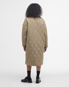 Rhea Quilted Jacket Military Brown/Sky Dress Tartan