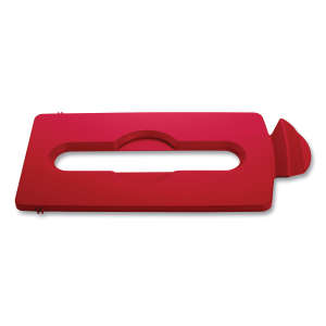 Rubbermaid Commercial, Slim Jim®, Paper Slot Insert, Rectangular, Resin, Red, Receptacle Lid
