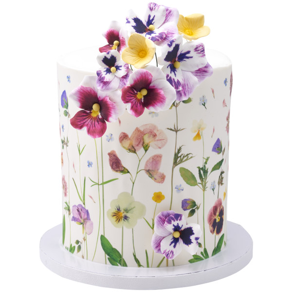 Purple Pansies Assortment Gum Paste Flowers