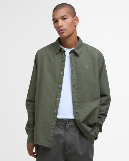 Garment Dyed Oxford Relaxed Long-Sleeved Shirt Light Sage