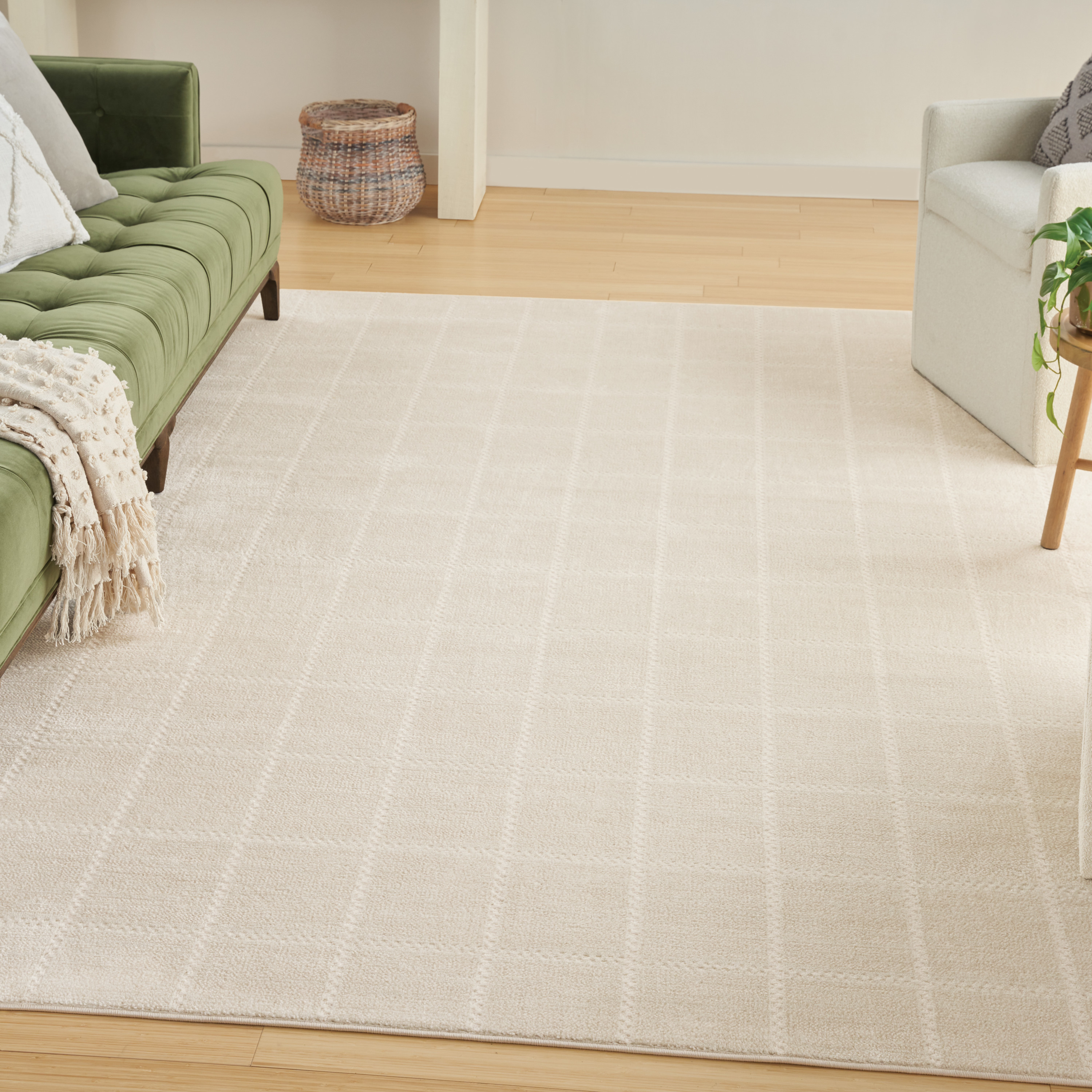 Nourison Serenity Home 7'10" x 9'10" Ivory Cream Modern Indoor Rug