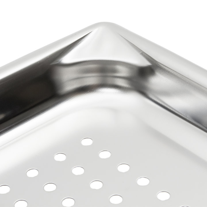 Full-size 3-inch-deep Super Pan V® perforated stainless steel steam table pan