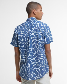 Spillroad Printed Short-Sleeved Shirt Dark Denim