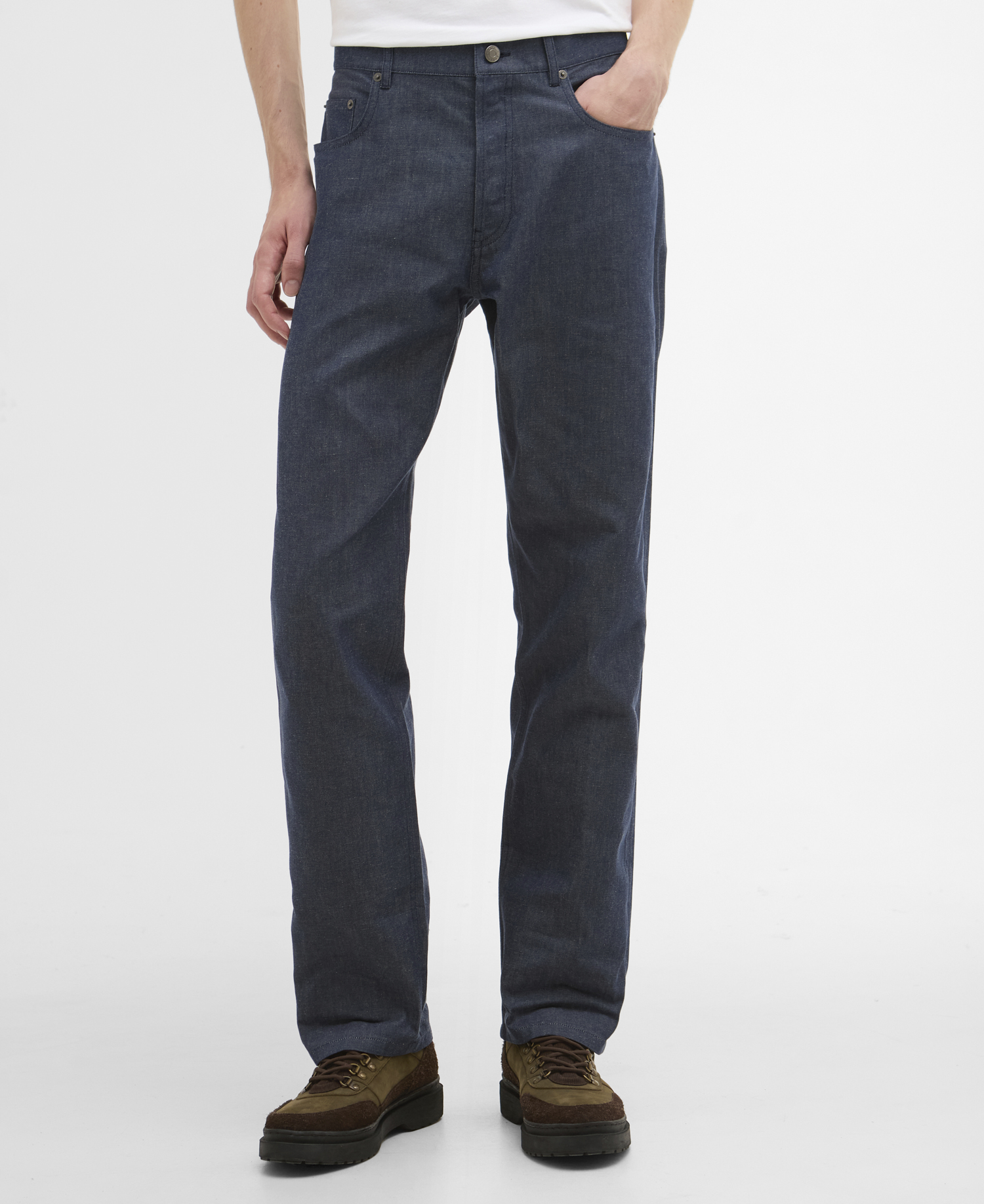 Barbour x ARKET Ocean Waxed Denim Loose Jeans image number 1